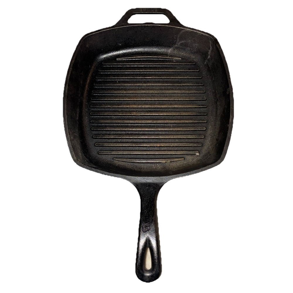Lodge Cast Iron‎ Grill Pan Skillet 10.5" Large Square Griddle USA